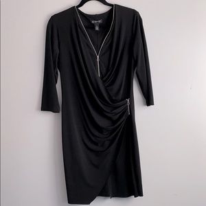 INC Zipper black dress